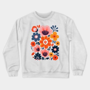 Vibrant Blooms Tee - Abstract Floral Design - Nature Inspired Women's Shirt Crewneck Sweatshirt